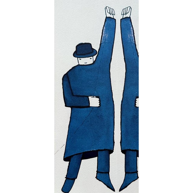 Modern Jean-Michel Folon, Man and His Double, 1977 For Sale - Image 3 of 6