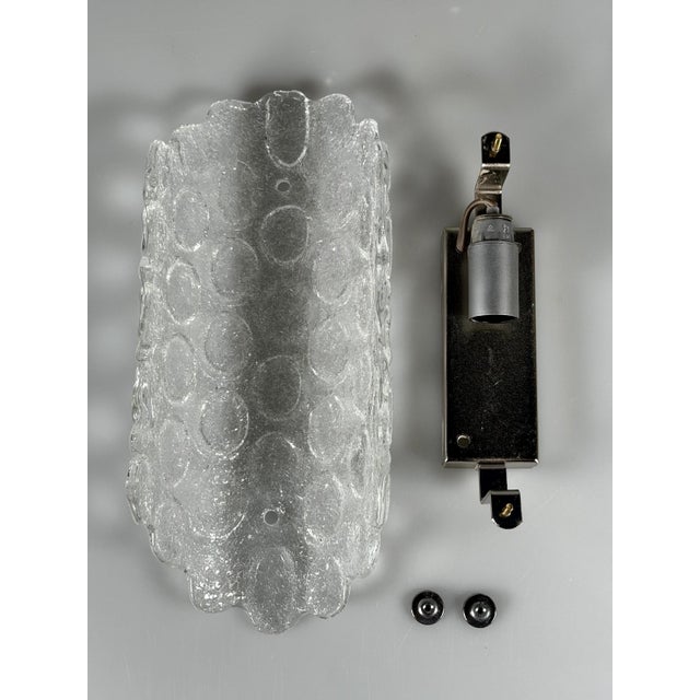 Ice Glass Wall Lamp from Fischer Leuchten, Germany, 1970s For Sale - Image 12 of 17