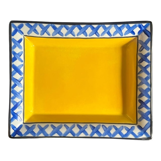 Vintage Handpainted French Catchall by Hilton McConnico For Sale