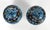 Antique near pair of Japanese cloisonne lidded ginger jars. Decorated with florals, one with a crane and one with a...