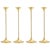 Jazz Candleholders in Steel with Brass Plating by Max Brüel for Karakter, Set of 4 For Sale