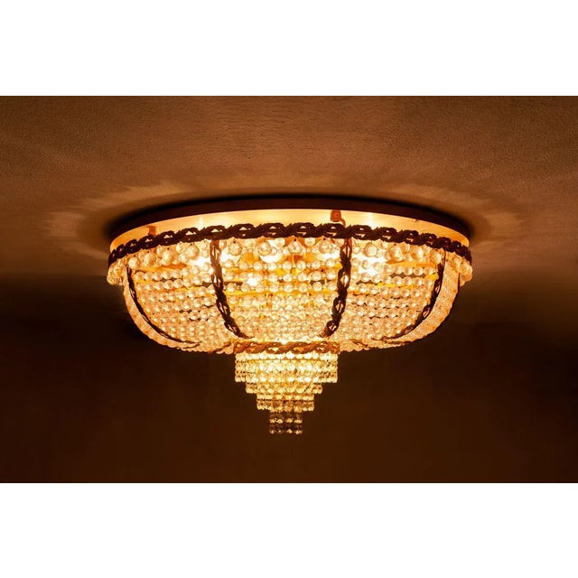 Glass Large Ceiling Lamp from Palwa, 1974 For Sale - Image 7 of 11