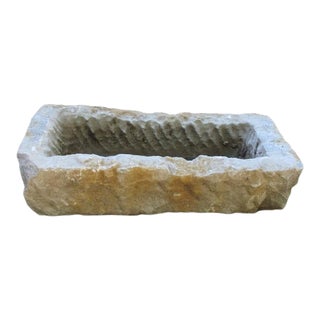 Hand Chiseled Stone Trough For Sale