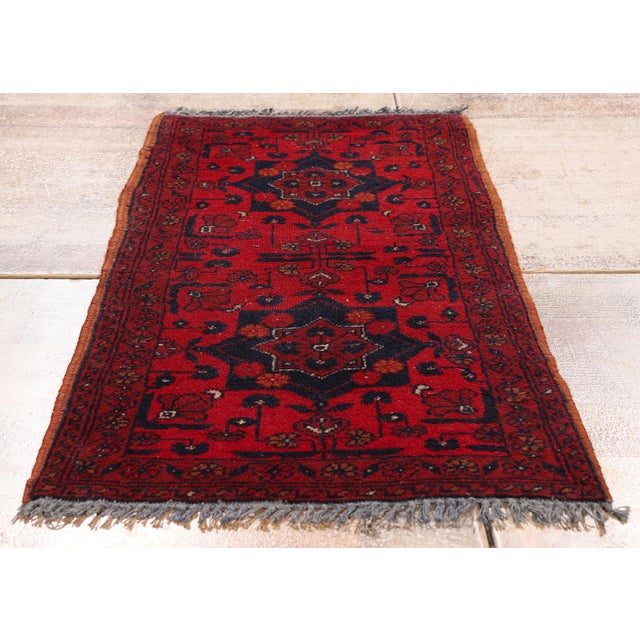 Vintage Persian Turkoman Rug, 01'08 X 03'04 For Sale - Image 9 of 10