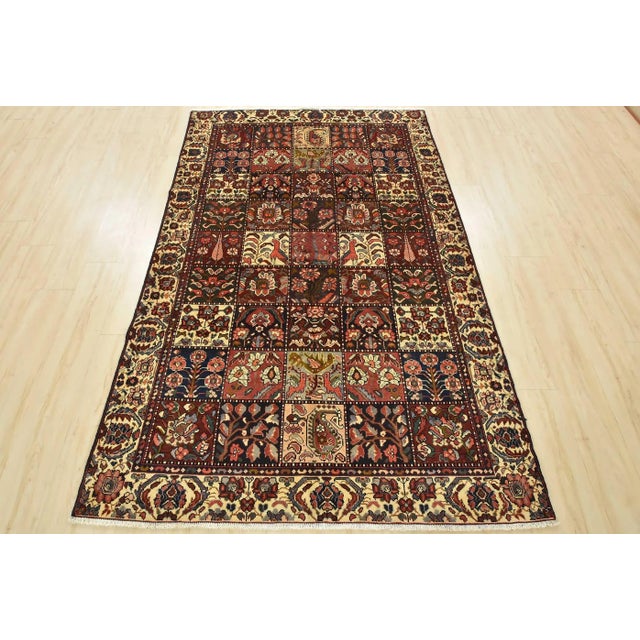 Tribal Vintage Oriental Rug 5'2'' X 7'11'' Multicolor Wool Hand-Knotted Carpet For Sale - Image 3 of 12