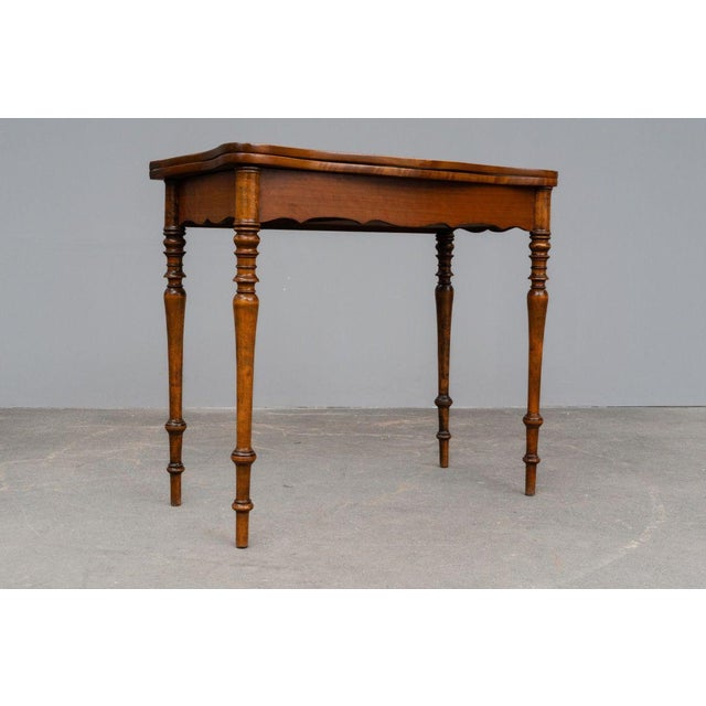 Biedermeier Gaming Table in Walnut, Mid-19th Century For Sale - Image 18 of 18
