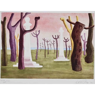 Giuseppe Viviani, Landscape, Lithograph, 1954 For Sale