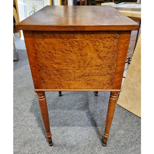 Mid 19th Century Mid-19th Century Birdseye Maple Two-Drawer Side Table For Sale - Image 5 of 13