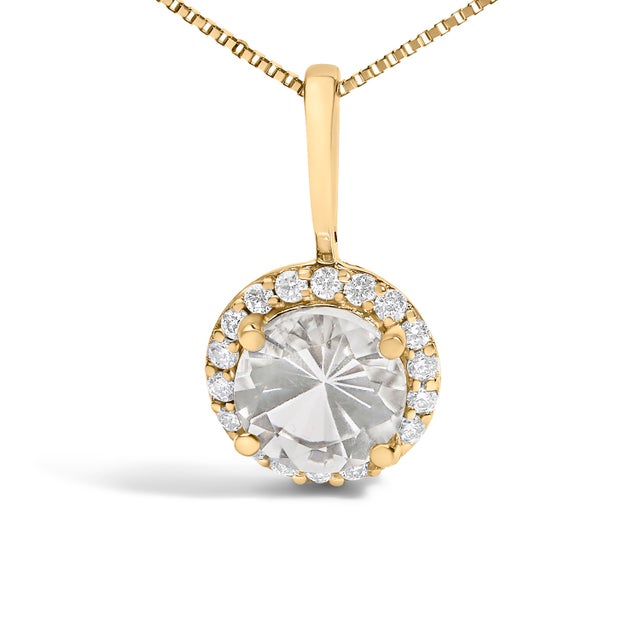 Adorn your neckline with the exquisite allure of this 10K yellow gold pendant necklace, where the warmth of the metal...
