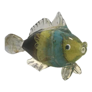 1970s Venetian Murano Hand Blown Glass Fish Sculpture