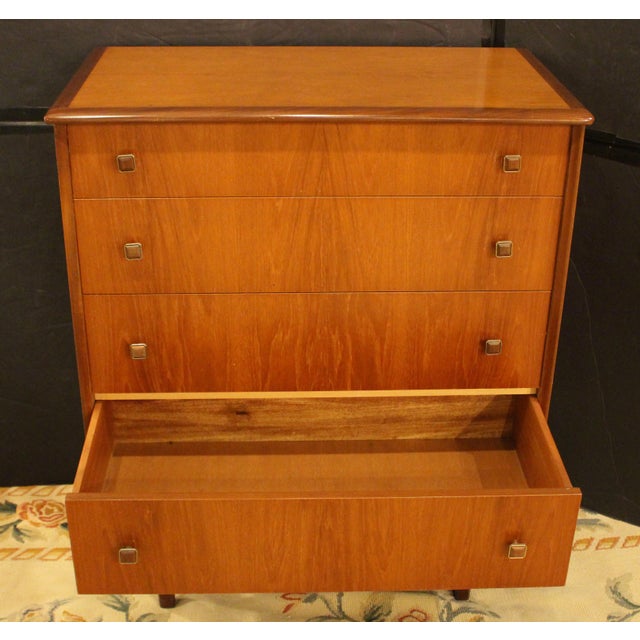 Brown Circa 1960s Mid Century Modern English Chest of Drawers by Homeworthy For Sale - Image 8 of 15