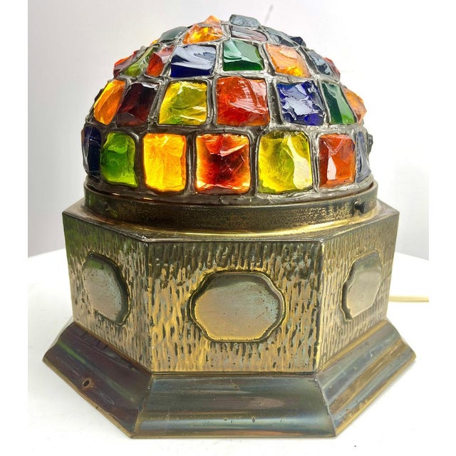 Peter Marsh for Nader Multicolor Chunk Glass Globe Light Assemblage ltd Hockley Hill, Birmingham Rare and unique...
