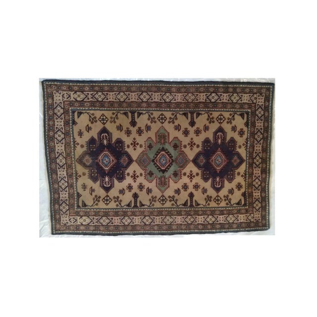 1960s 1960s Vintage Persian Tribal Rug 4'8" X 6'9" For Sale - Image 5 of 5