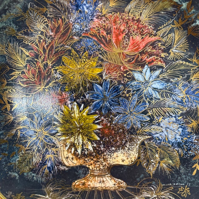 Ceramic Vintage Sascha Brastoff Plate Decorated With Transfer Printed Decal Over Porcelain For Sale - Image 7 of 13