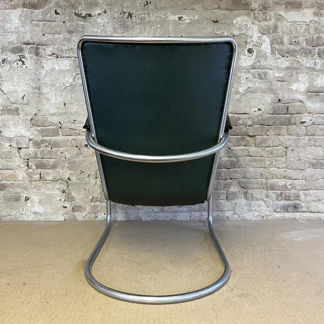 Model 412 Chair in Leather by Willem Hendrik Gispen for Gispen For Sale - Image 6 of 18