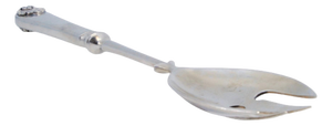 Silver Spaghetti Spoon with Stylized Handle