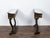 English Chinoiserie Black and Gold Console Tables with White Marble Tops, a Pair For Sale - Image 9 of 12