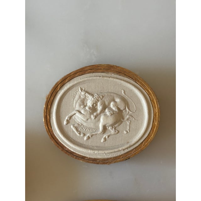 Antique White Antique Italian Grand Tour Plaster Intaglios - Set of 6 (Group #4) For Sale - Image 8 of 14