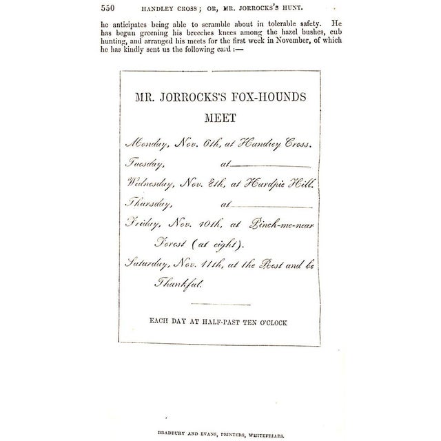 "Handley Cross; Or, Mr. Jorrocks's Hunt" 1854 For Sale - Image 4 of 10