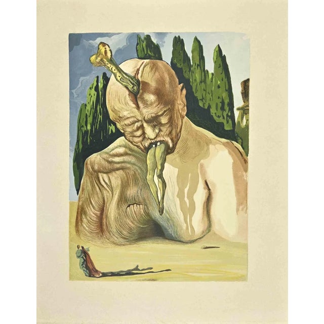 Salvador Dali, Lucifer, Woodcut Print, 1963 For Sale - Image 4 of 4