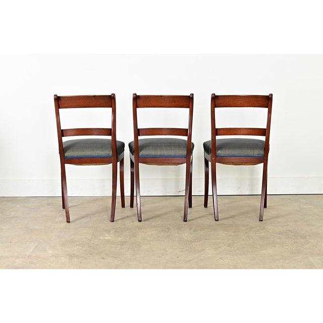 Set of Three 19th Century French Mahogany Side Chairs For Sale - Image 9 of 9