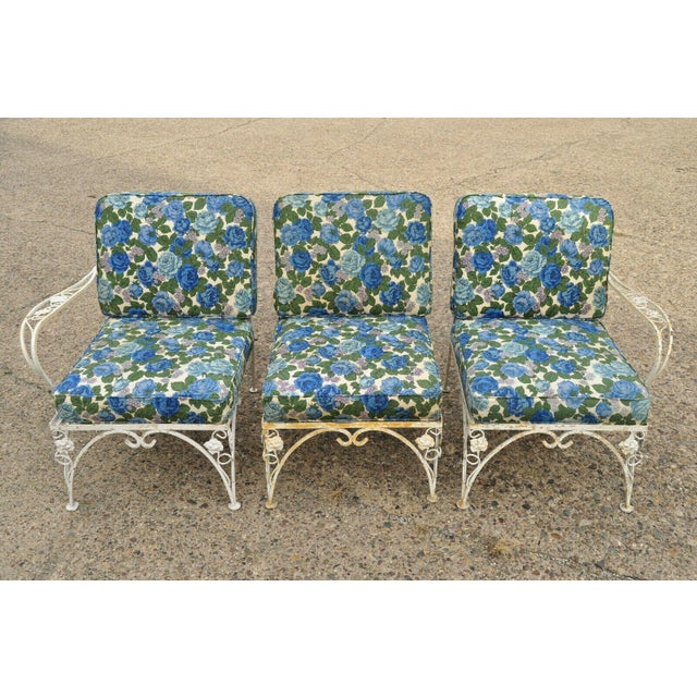 Vintage Woodard Chantilly Rose Garden Patio Set Chairish