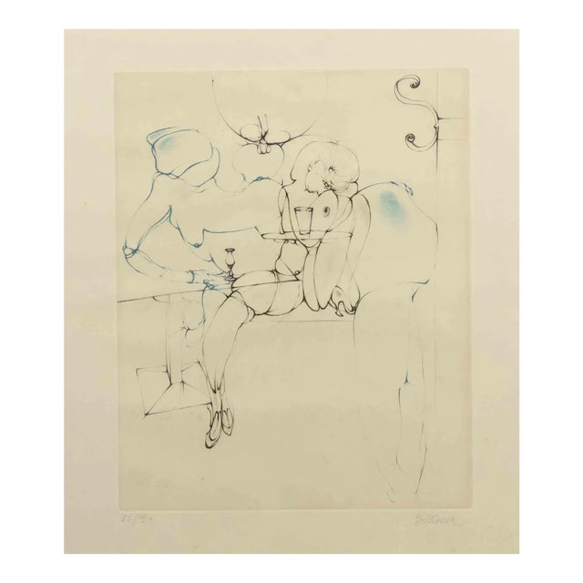 Hans Bellmer, Interior with Figure, 1971, Original Etching For Sale