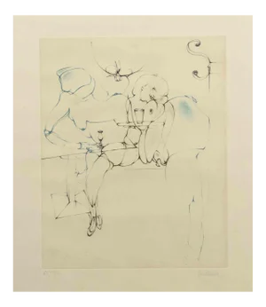Hans Bellmer, Interior with Figure, 1971, Original Etching