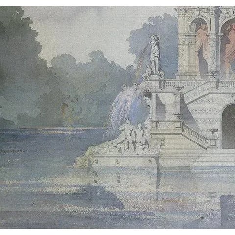 Folk Art Emmanuel Brune Pavillion D'agrement Sur Un Etang, 1989 Lithograph For Sale - Image 3 of 4