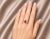 Traditional 14K White Gold Ruby Diamond Solitaire Cocktail Ring Estate For Sale - Image 3 of 4