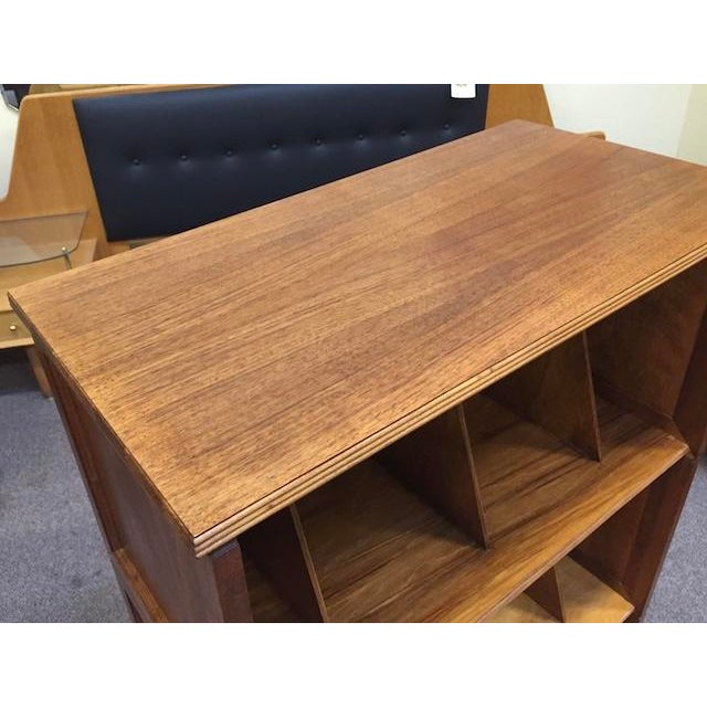 Walnut Three Tier Vinyl Storage Shelving For Sale In San Francisco - Image 6 of 6