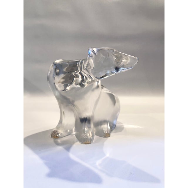 Contemporary Vintage French Lalique Crystal Glass Polar Bear For Sale - Image 3 of 10
