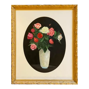 Still Life Oil Painting of Flowers by Satori Gregorakis