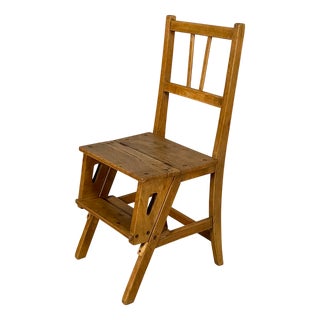 Mid-Century Modern Ladder Chair in Wood, Italy, 1930s For Sale