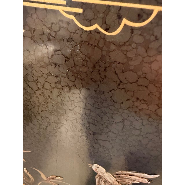 1970s 1960’s John Widdicomb Bonnet Top Chinoiserie Cabinets, a Pair For Sale - Image 5 of 12