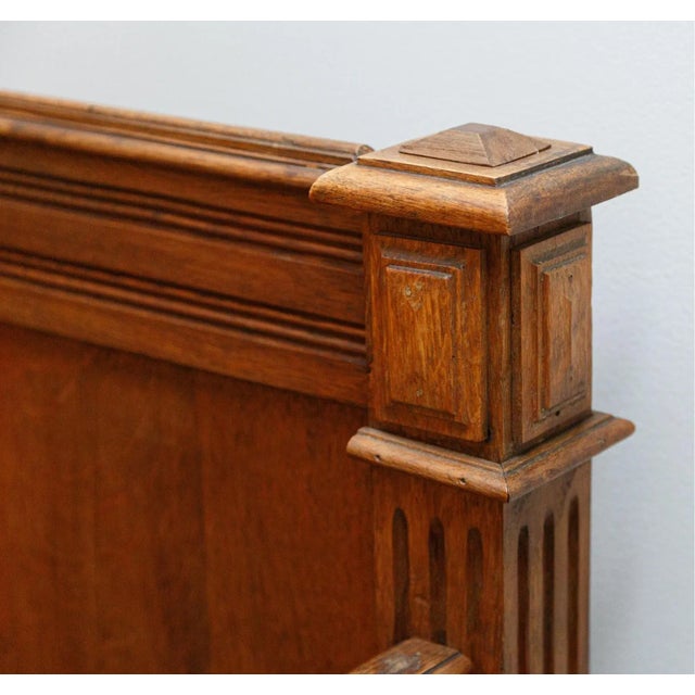 19th Century Hand Carved Dutch Oak Hall Bench For Sale - Image 10 of 13