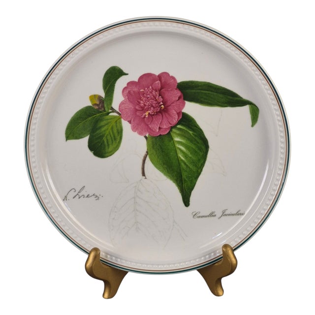 Blush Collectable Villeroy & Boch Floral Blush Pink Camelia Wall Plate 1994 For Sale - Image 8 of 8