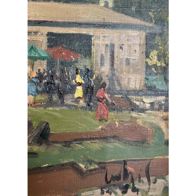 Modern Sergio Cecchi, Château Banquet à Genève, 1954, Oil on Canvas, Framed For Sale - Image 3 of 14