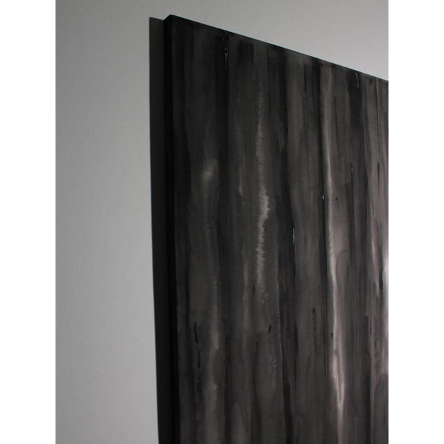 Karina Savonenko, Vertical Organic Lines in Black and White, 2026, Cotton & Acrylic & Pine, Framed For Sale - Image 6 of 9