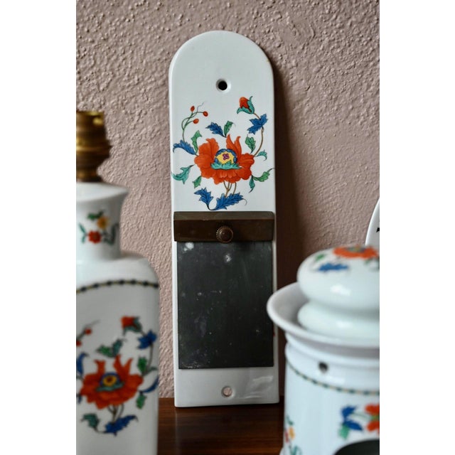 Paris Porcelain with Poppy Motif, 1970s, Set of 5 For Sale - Image 8 of 10