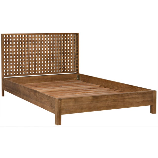 Not Yet Made - Made To Order NOIR Quinnton Platform Bed, Queen, Teak For Sale - Image 5 of 11