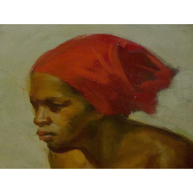 Oil on canvas by listed American artist Virginia Goldberg (Ohio/N.Y. .1940's. Signed on verso. She was a painter,...