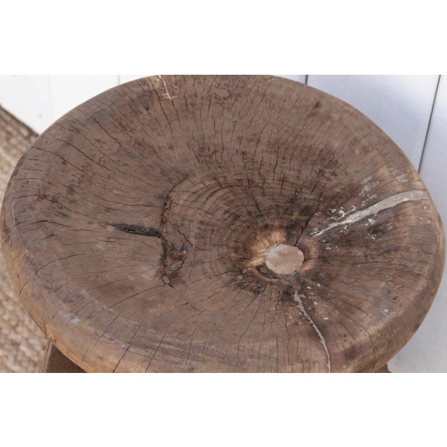 Brown Antique Tall Spider African Stool For Sale - Image 8 of 11