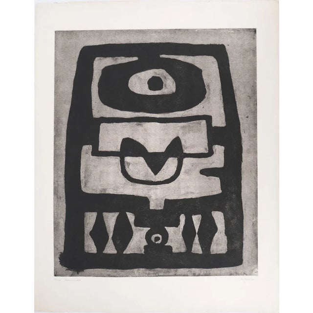 Jacques Soisson, Aztec Coat of Arms, Original Signed Lithograph For Sale