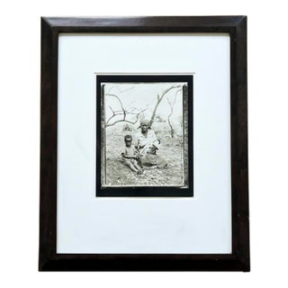 1990s Fazal Sheikh Portrait- Black & White Contact Silver Print- In a Custom Wood Frame For Sale