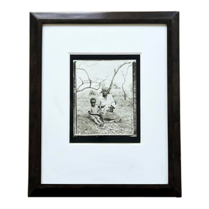1990s Fazal Sheikh Portrait- Black & White Contact Silver Print- In a Custom Wood Frame