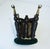 Late 19th Century Late Victorian Claw-and-Glass-Ball Stool With Emerald Green Velvet Seat For Sale - Image 5 of 8