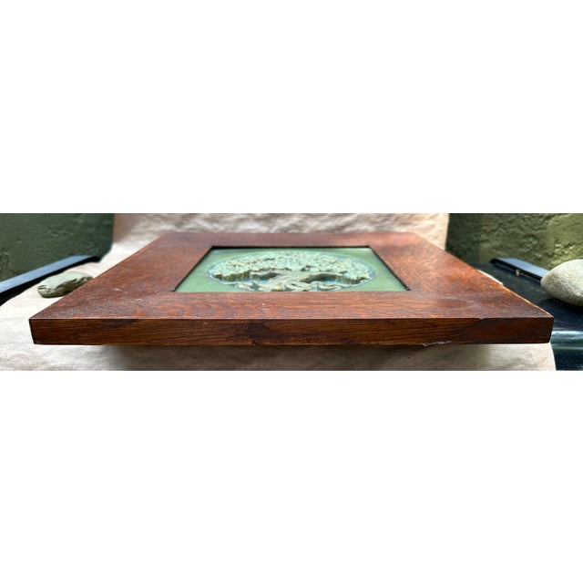 1910s Antique Arts & Crafts Tree of Life Rookwood Plaque For Sale - Image 5 of 8