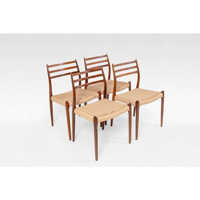 Model 78 Dining Chairs by Niels Otto Møller for J.L. Møller Mobelfabrik, Denmark, 1950s, Set of 4 For Sale - Image 4 of 7