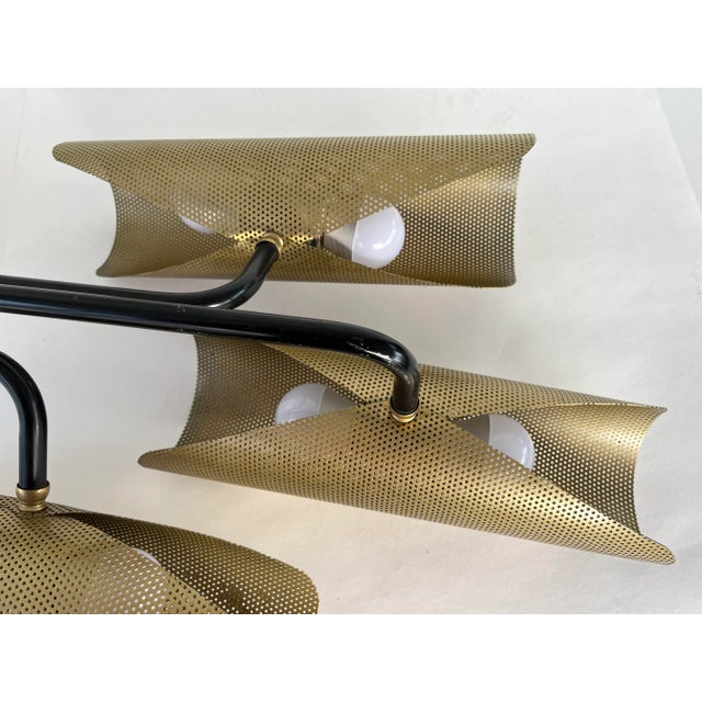 Gold 1960s Atomic Modern Three-Arm Lamp For Sale - Image 8 of 12